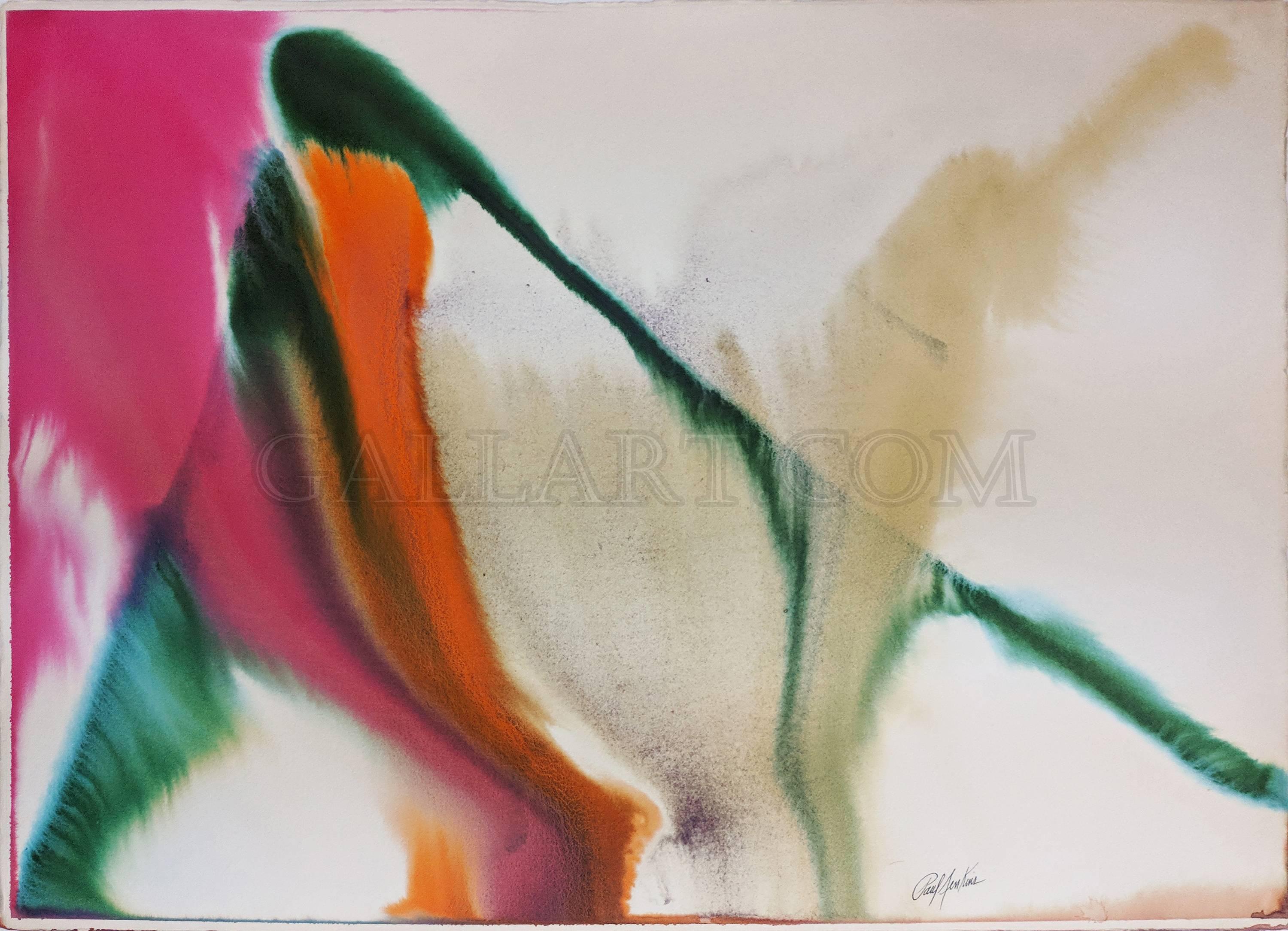 Paul Jenkins Abstract Drawing - PHENOMENA OCCULLATION BY LUNA