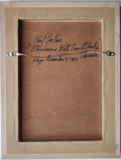 Paul Jenkins -- Phenomena With Two Black Threads, Acrylic on Paper, Signed