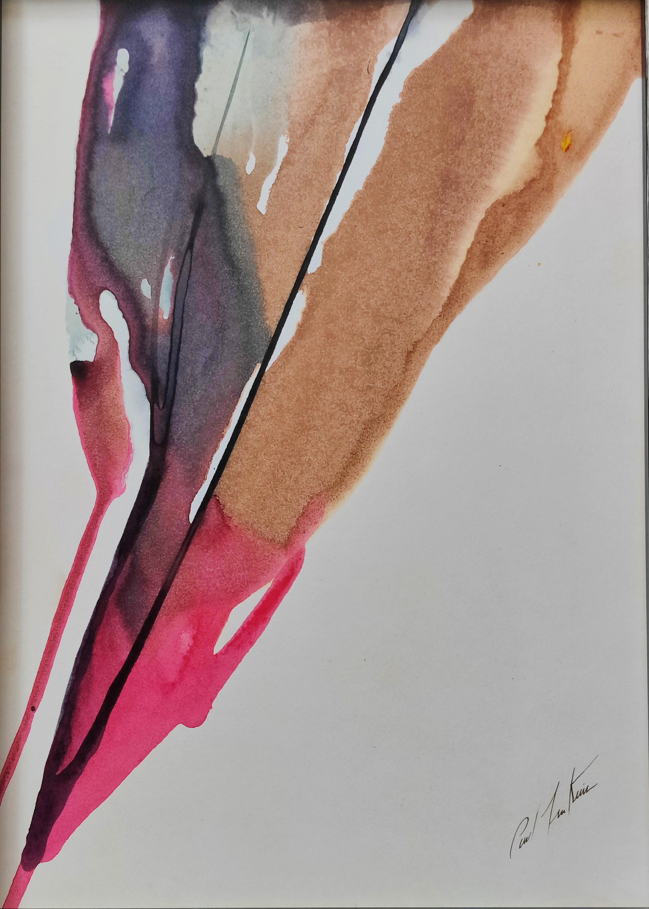 Paul Jenkins -- Phenomena With Two Black Threads For Sale 2