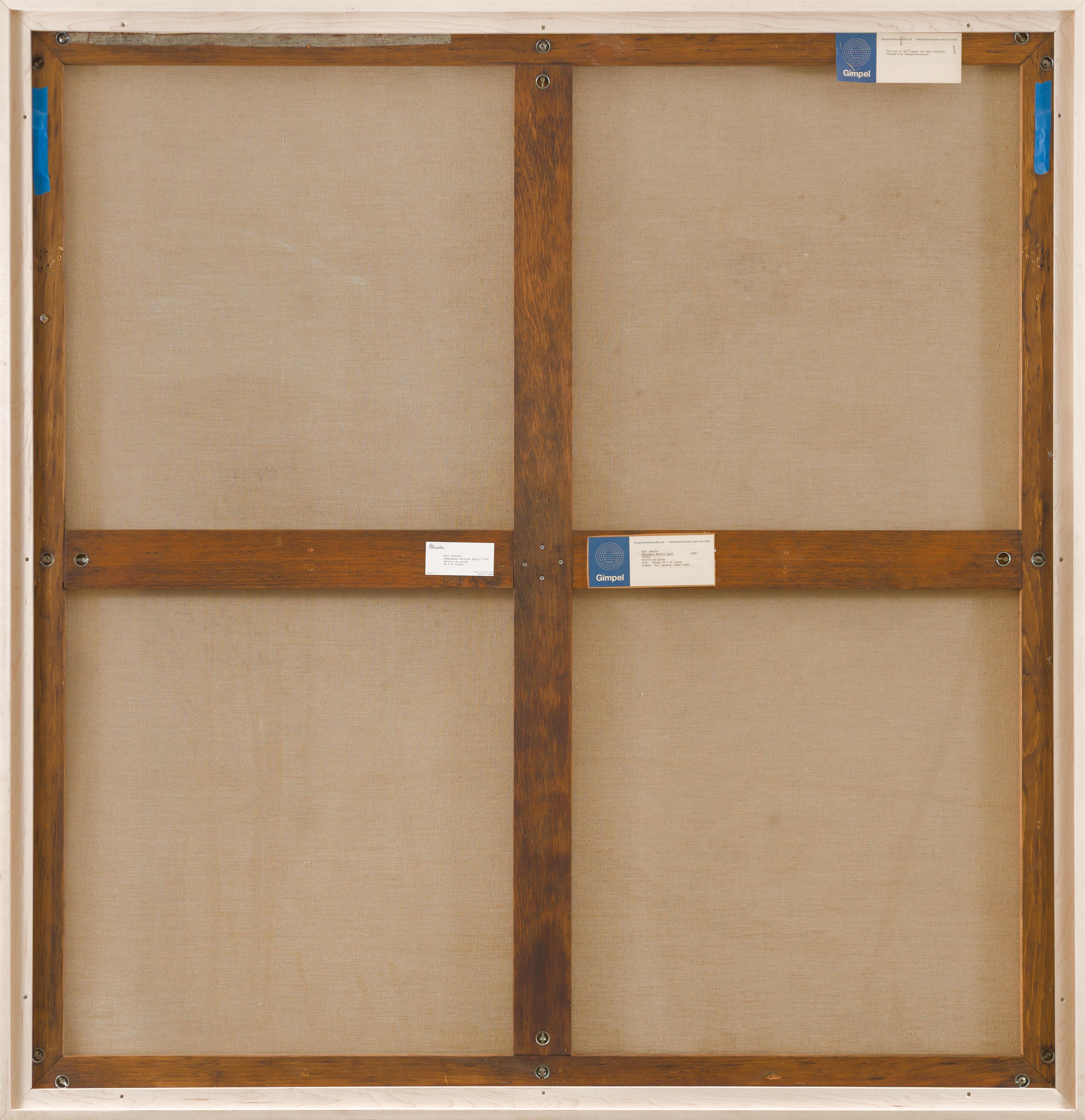 Phenomena Dervish Spell - Beige Abstract Painting by Paul Jenkins