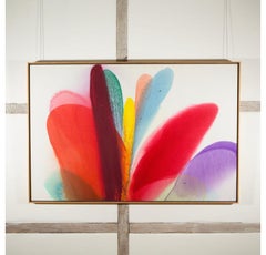 Acrylic Painting by Paul Jenkins, Phenomena High Octave, 1970s Abstract, Bold