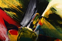Phenomena Inner Shadow of Light, Signed Acrylic on Canvas by Paul Jenkins