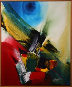 Phenomena Inner Shadow of Light, Signed Acrylic on Canvas by Paul Jenkins