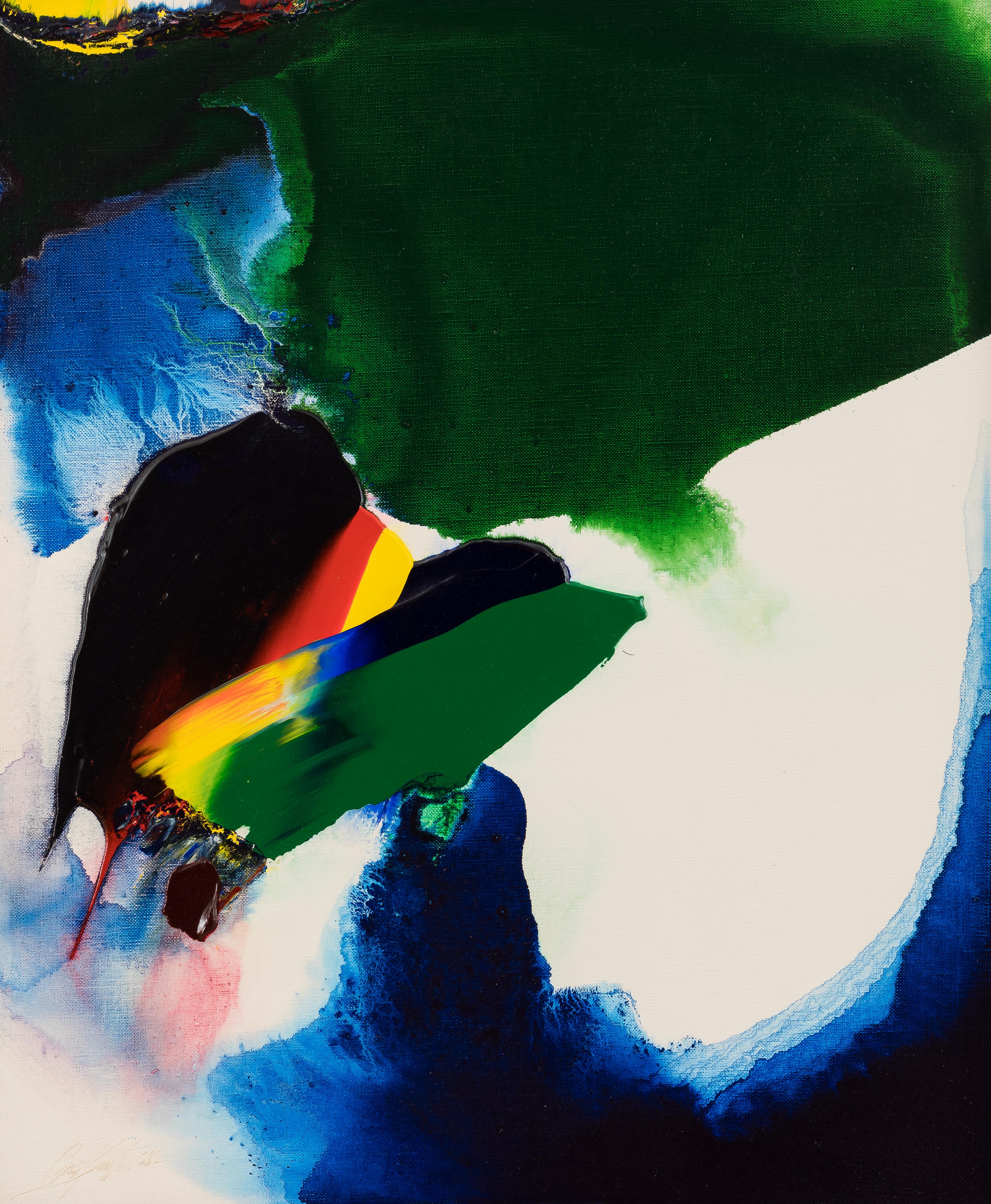 Phenomena wie Byron von PAUL JENKINS - Abstrakter Expressionist, Farbe