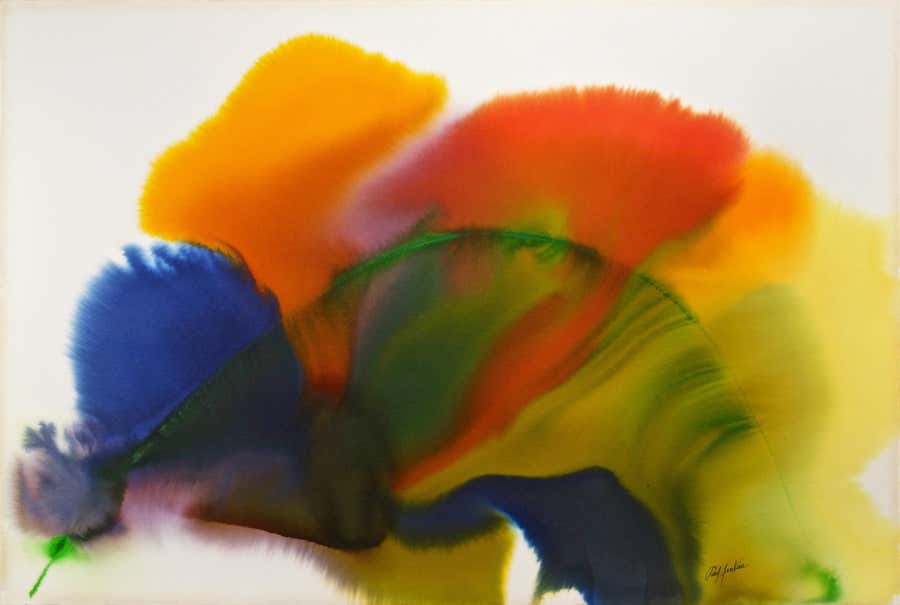 Phenomena Royal House, Abstract Gouache on Paper, Late 20th Century