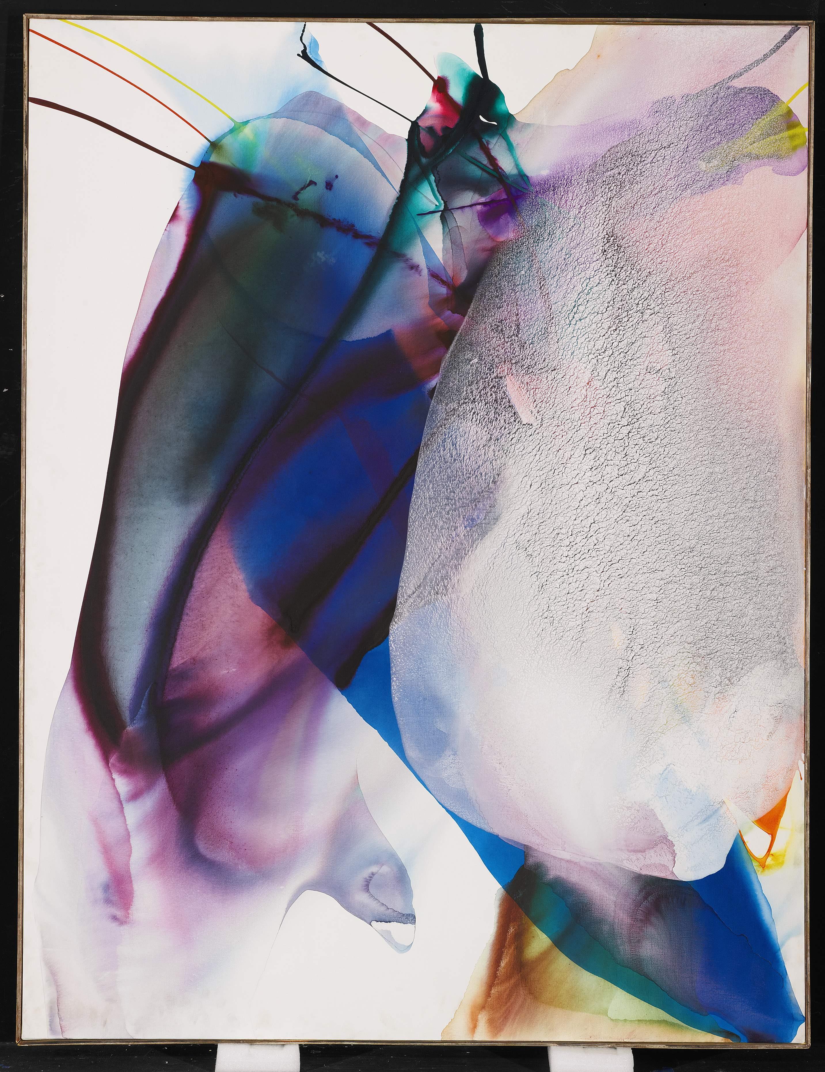 Fenómenos del Manto Oeste (1968). Pintura acrílica sobre lienzo de Paul Jenkins en venta 4