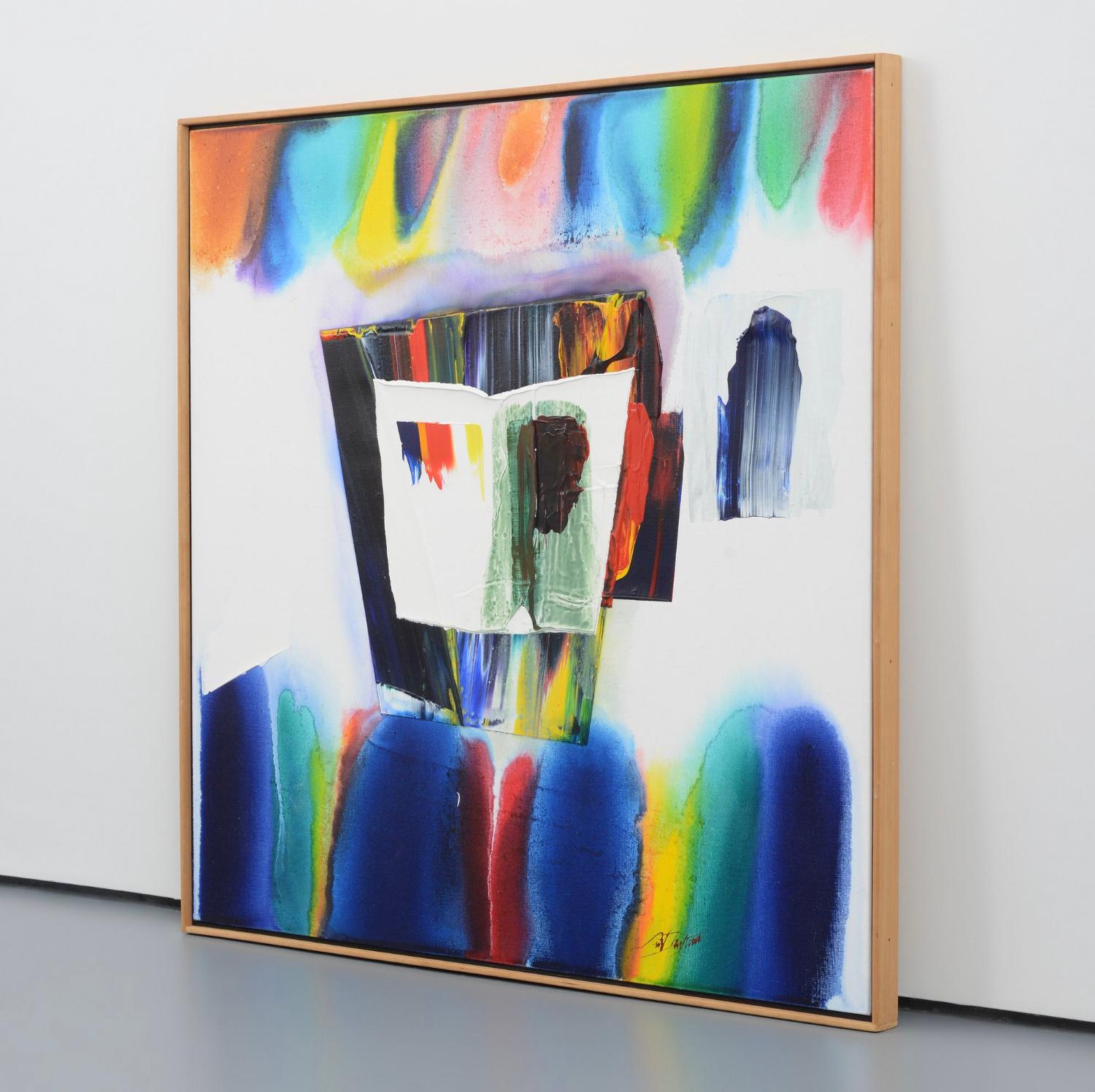 Phenomena White Chalise - Painting by Paul Jenkins