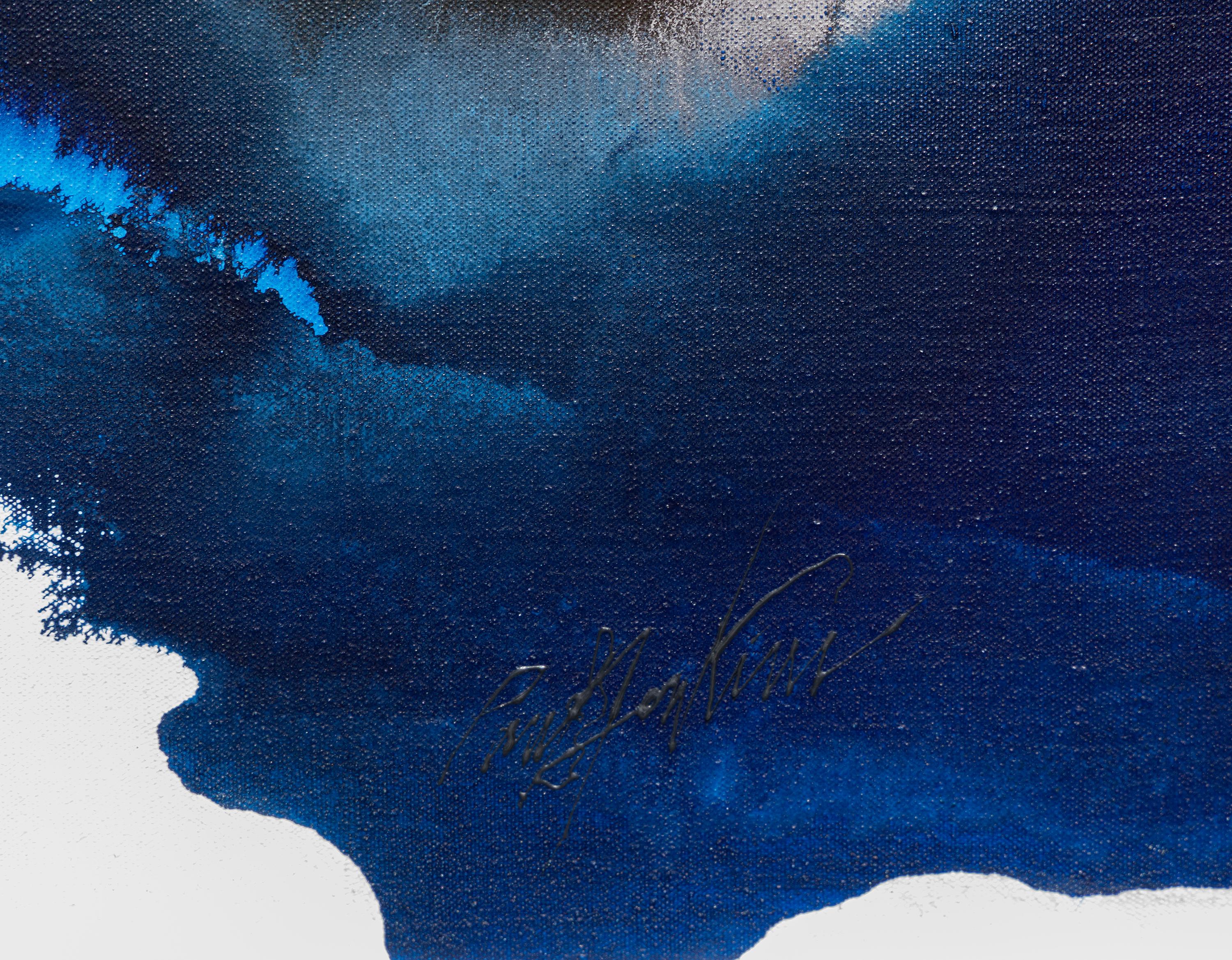 Fenomeni con l'Anadem nero - Abstract Painting Viola di Paul Jenkins