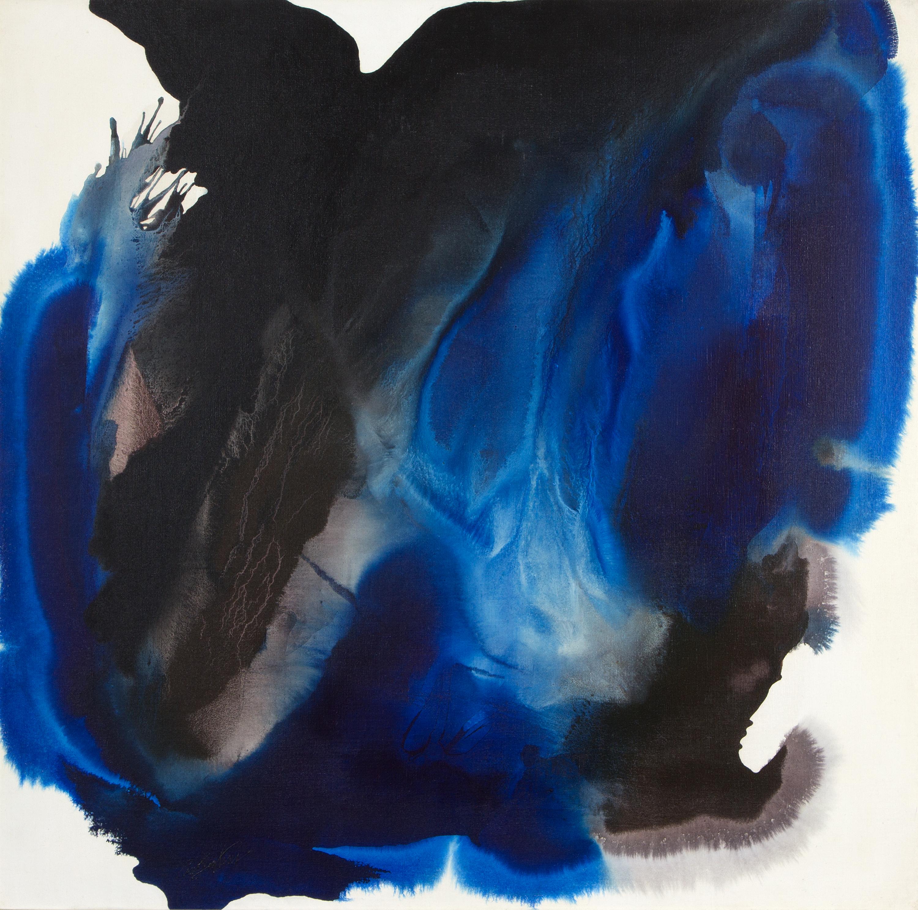 Abstract Painting di Paul Jenkins - Fenomeni con l'Anadem nero