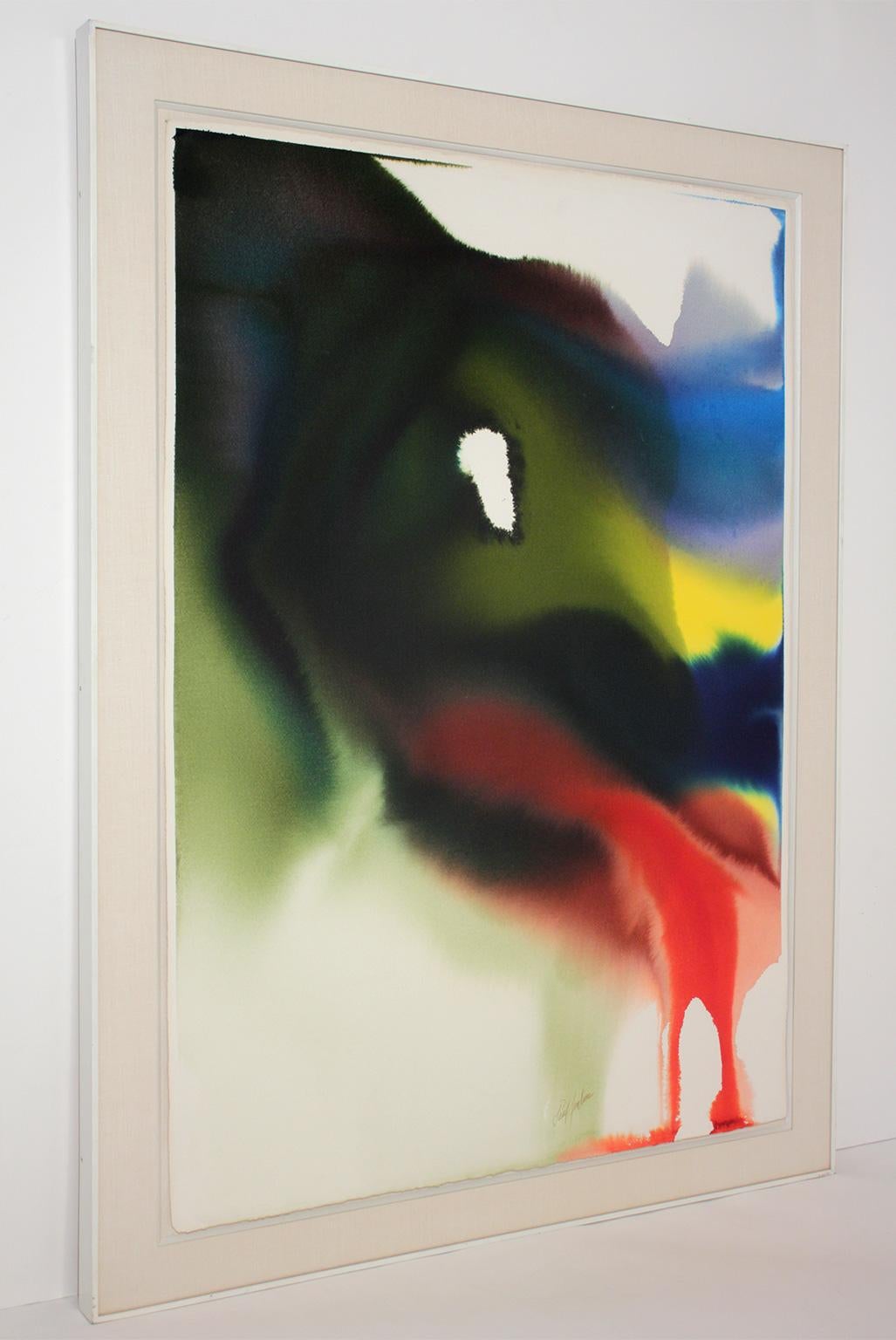 Moderne Aquarelle sur papier « phénomena Bordering Orion » de Paul Jenkins, 1981 en vente