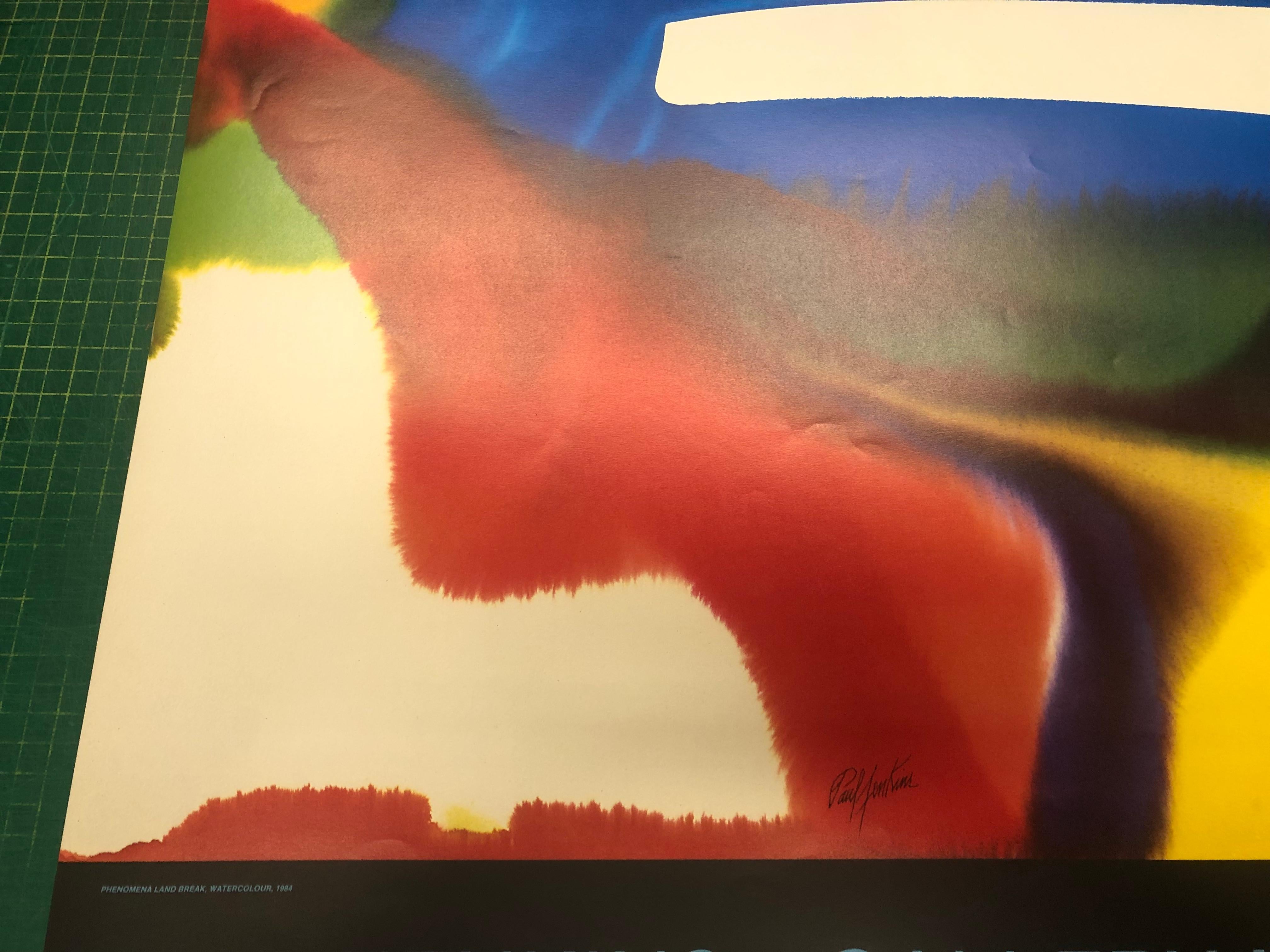 Lithographie abstraite multicolore d'Israël Offset de Paul Jenkins, 1985 en vente 10