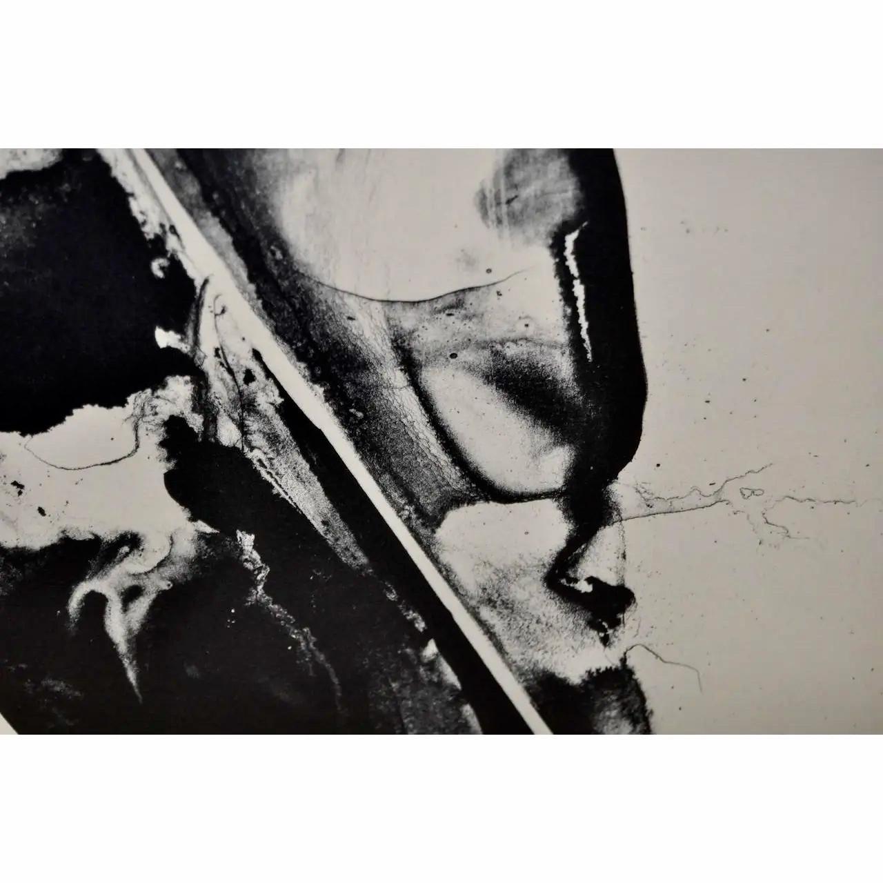 Paul Jenkins Black and White Abstract Lithograph For Sale 2