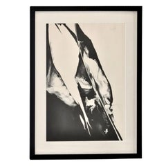 Black and White Abstract Lithograph
