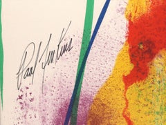 Earth Day, Colorful Abstract Lithograph by Paul Jenkins 1971