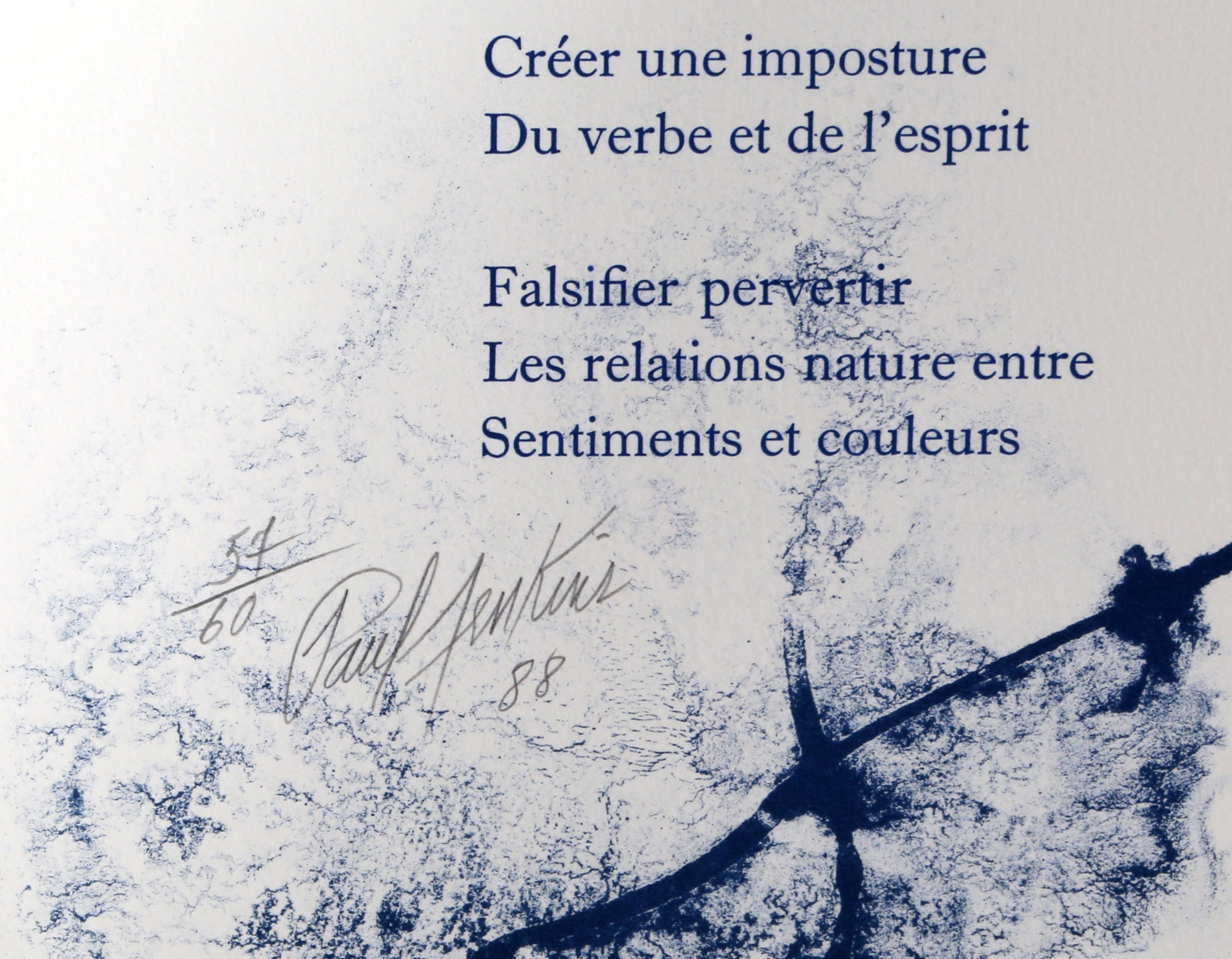 Euphories de la Couleur, Lithograph by Paul Jenkins, Andre Verdet Poems 1