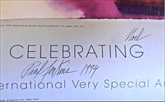 Poster dell'Espressionismo astratto firmato e iscritto di International Very Special Arts