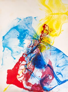 Paul Jenkins Phenomena: Catherine Wheel Signed Abstract Lithograph