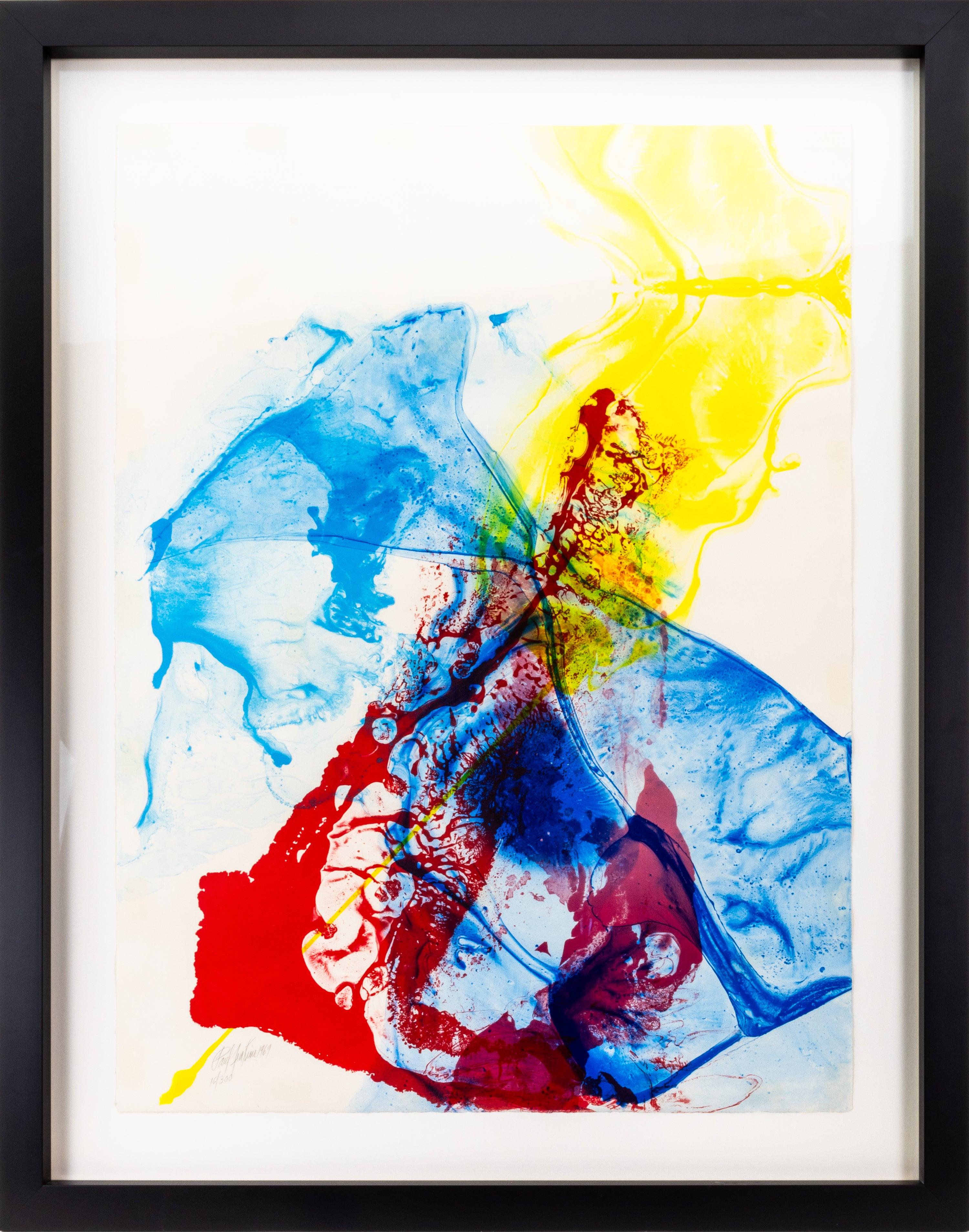 Artist: Paul Jenkins
Title: Phenomena: Catherine Wheel
Medium: Lithograph Mounted to Linen Board
Image: 37" x 27.75"
Frame: 45.25" x 35.75"
Year: 1969
Edition: 16/300
Inscription: Signed, dated, and numbered
Condition: Very good quality