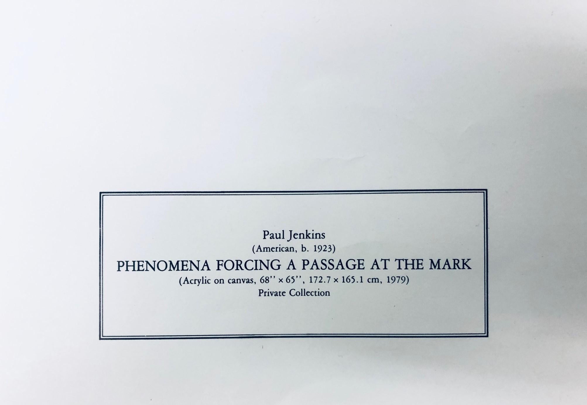 Phenomena Forcing A Passage At The Mark-Poster, New York Graphic Society - Print by Paul Jenkins