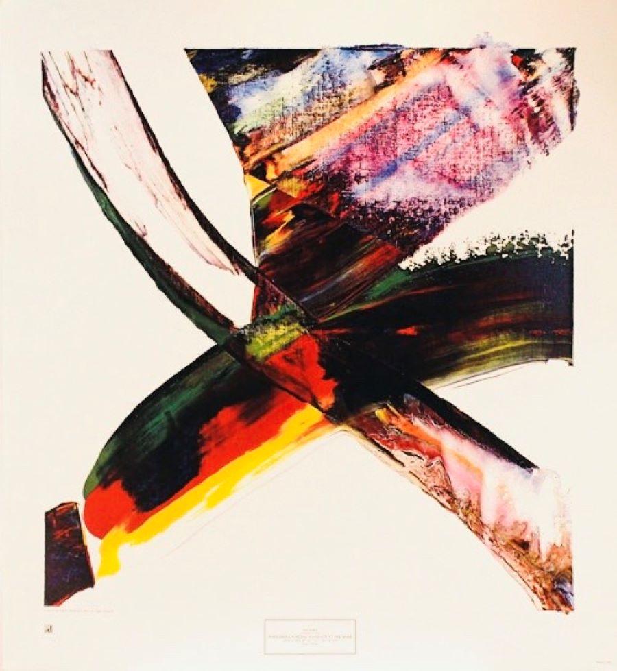 Paul Jenkins Abstract Print - Phenomena Forcing A Passage At The Mark-Poster, New York Graphic Society