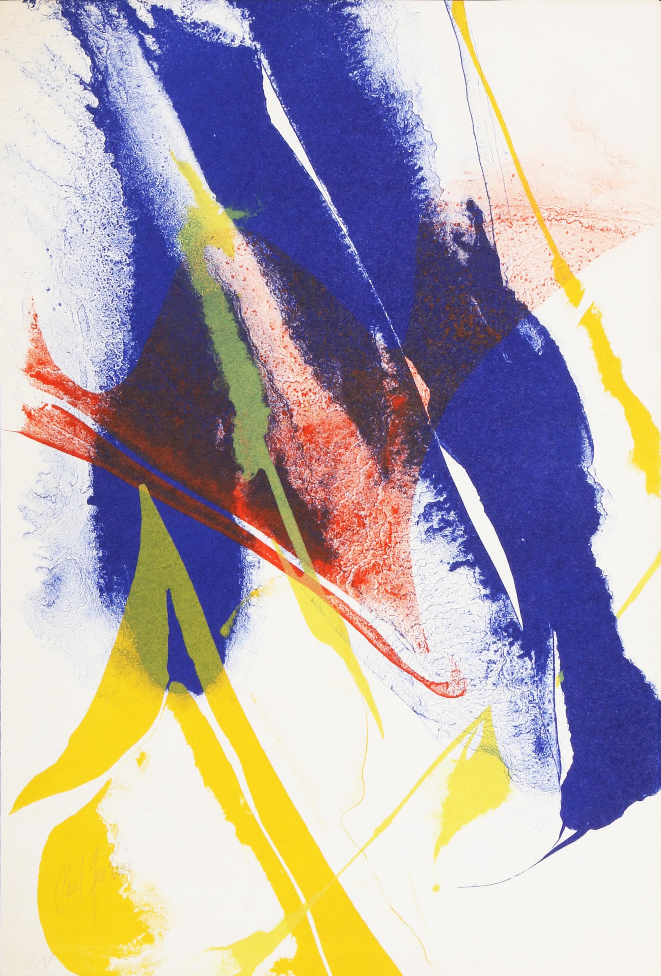 A lithograph from the portfolio "Seeing Voices", a collection that also includes several poems. This abstract piece by Paul Jenkins is signed and numbered on the front of the print in pencil.

Seeing Voices 4
Paul Jenkins, American
