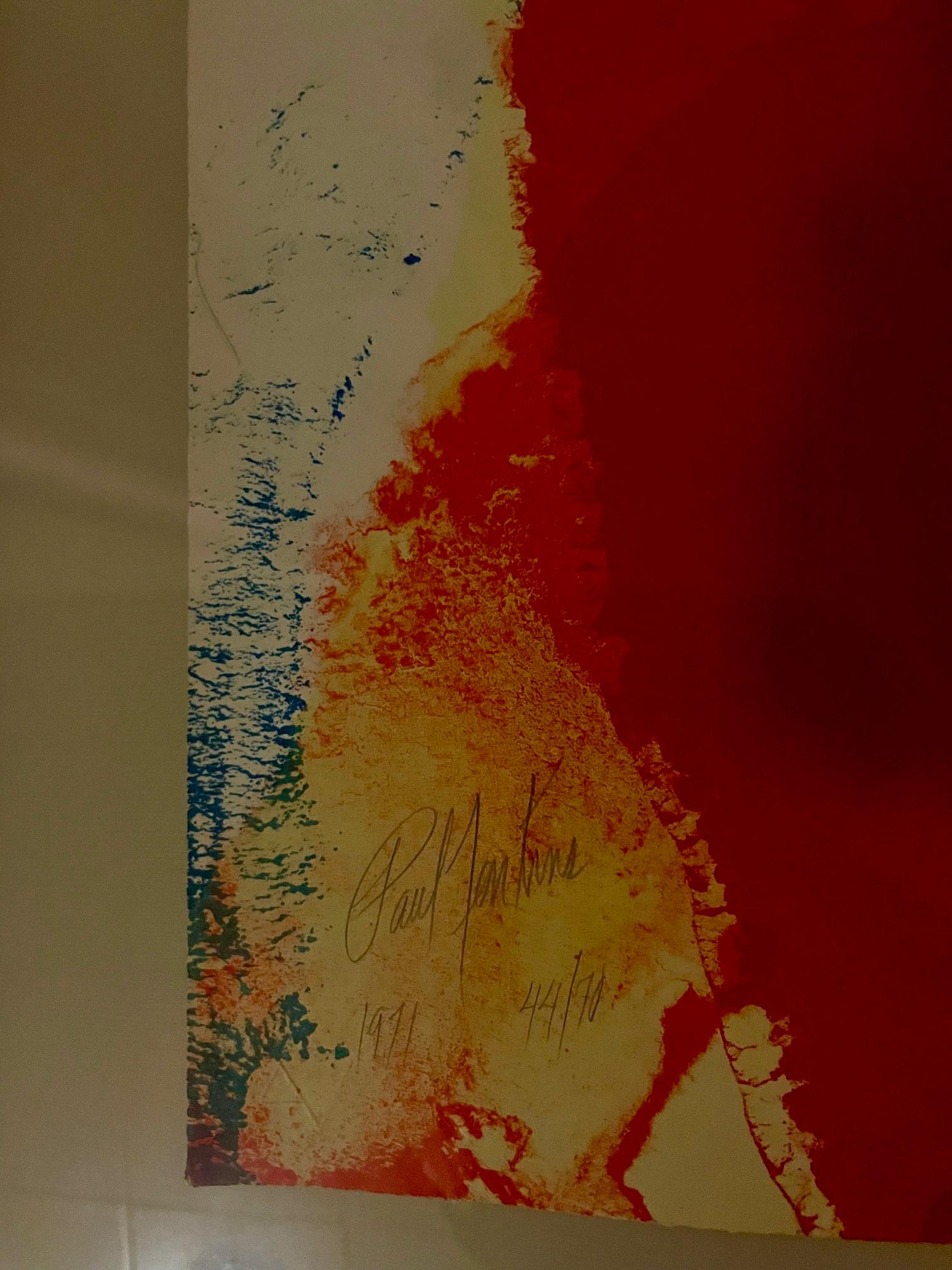 Unknown Title, limited ed, lithograph by abstract expressionist Paul Jenkins For Sale 1