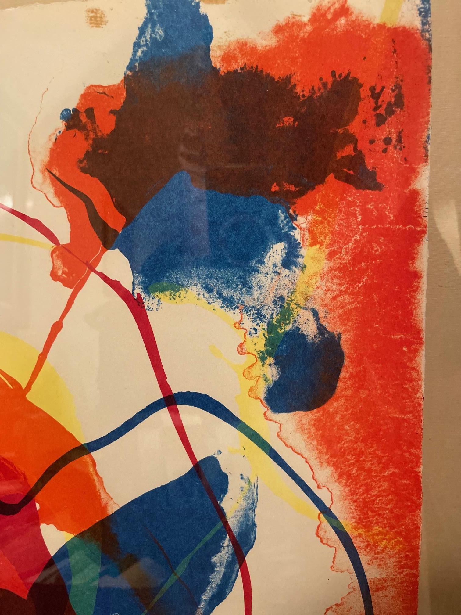 Unknown Title, limited ed, lithograph by abstract expressionist Paul Jenkins For Sale 4
