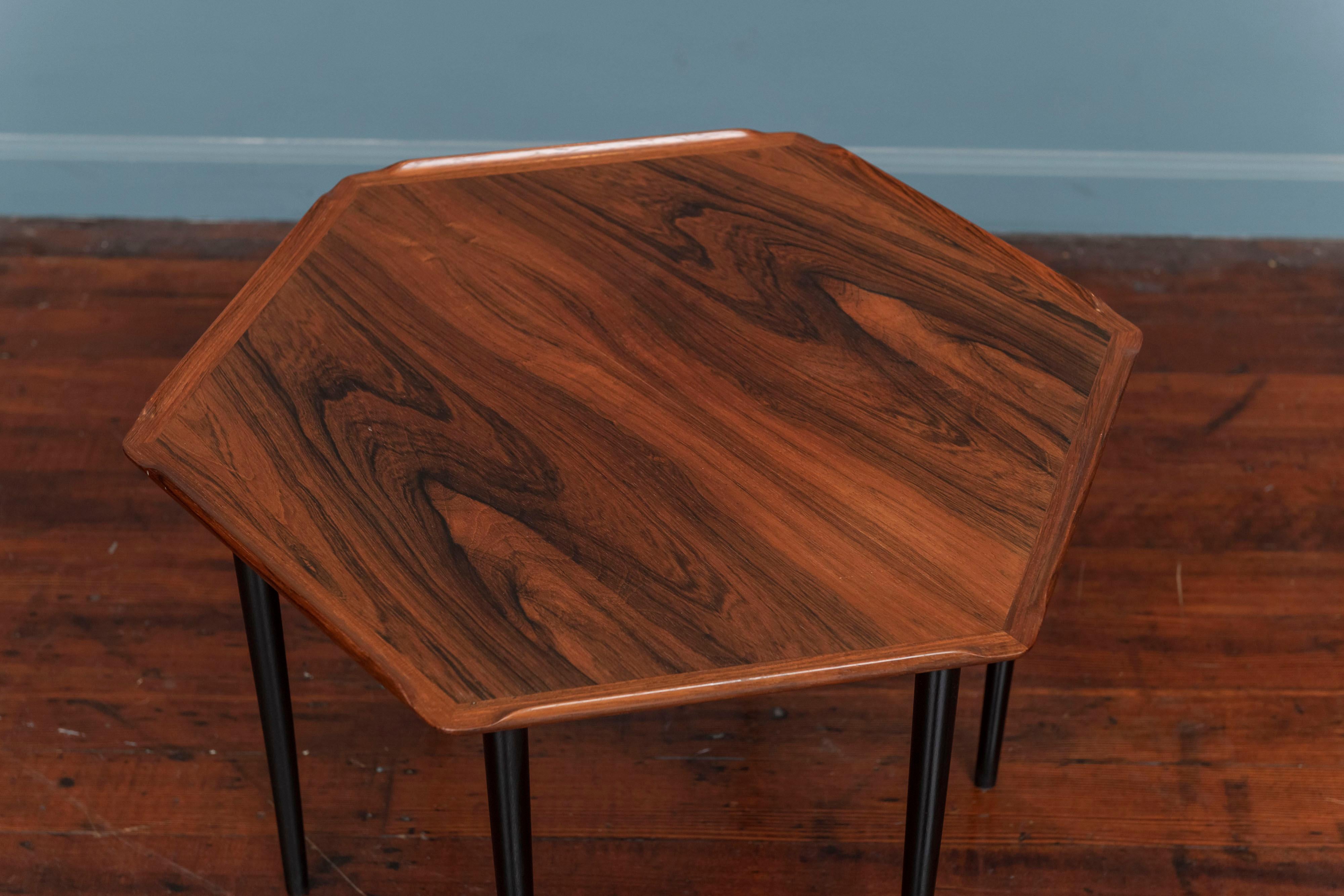 Scandinavian Modern Paul Jensen Rosewood Side Table for Selig