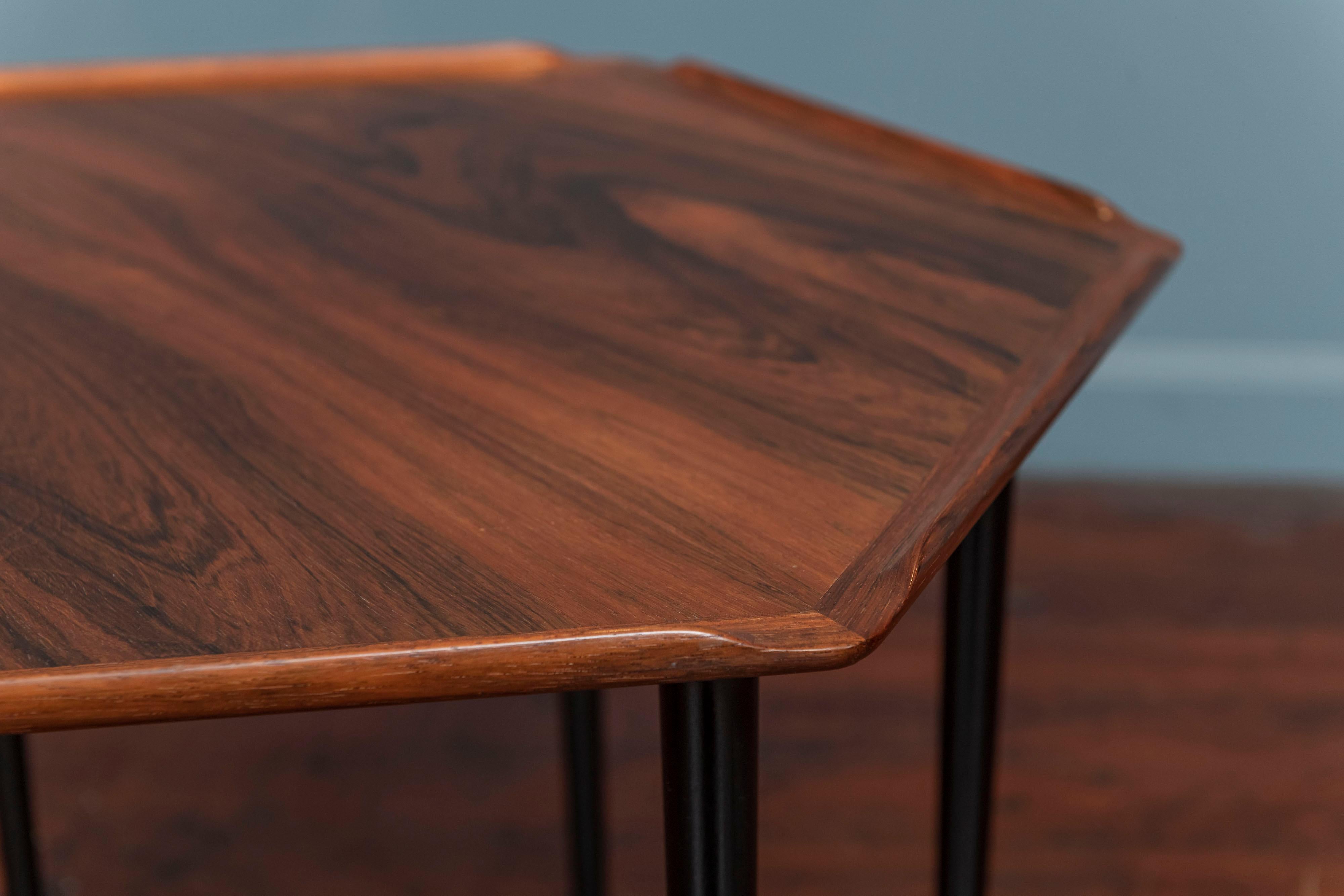 Danish Paul Jensen Rosewood Side Table for Selig