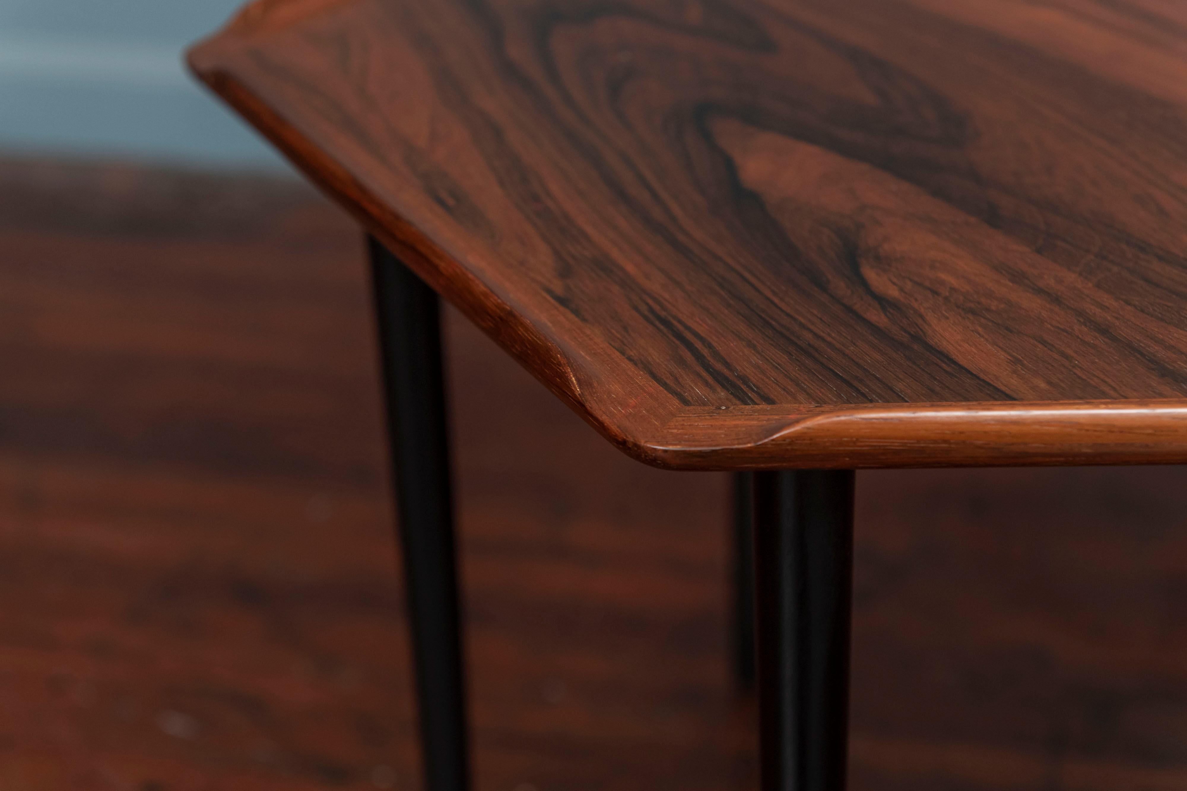 Paul Jensen Rosewood Side Table for Selig In Good Condition In San Francisco, CA