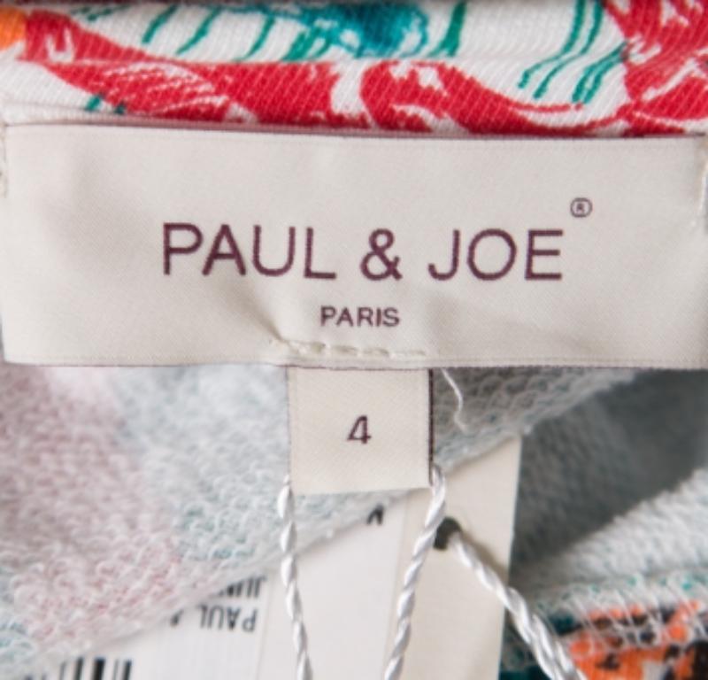 Paul & Joe - Top in cotone stampato Jungling multicolore con manica a soffietto XL In condizioni buone in vendita a Dubai, Al Qouz 2