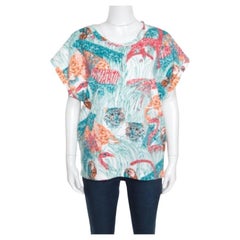 Paul & Joe Multicolor Jungle Printed Cotton Dolman Sleeve Top XL