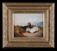 Antique Two Terrier Dogs