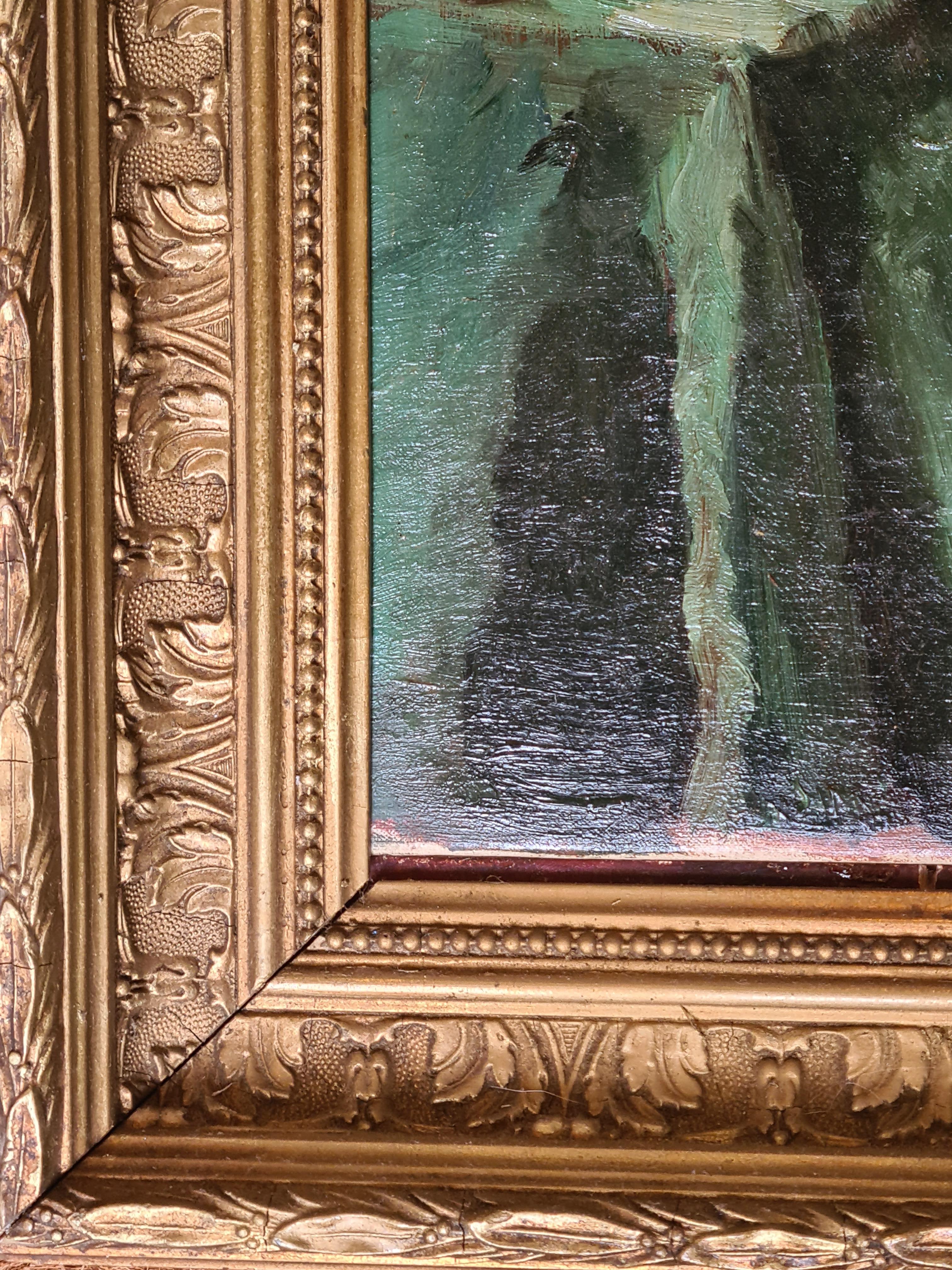 Vista interna, Atelier dell'artista, Fine del XIX secolo, Olio su tela in vendita 3