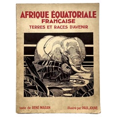 Vintage Paul Jouve Book Paperback AFRIQUE ÉQUATORIALE FRANÇAISE Terres et races d'avenir