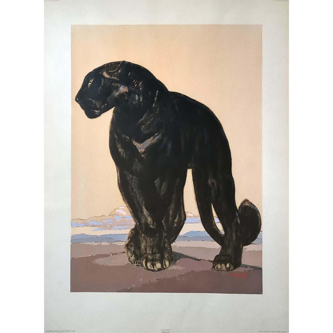 1927 Original poster entitled "Panthère noire" by Paul Jouve - Black Panther - Print by Pierre-Paul Jouve