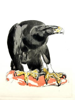 Paul Jouve - Eagle - Original Engraving
