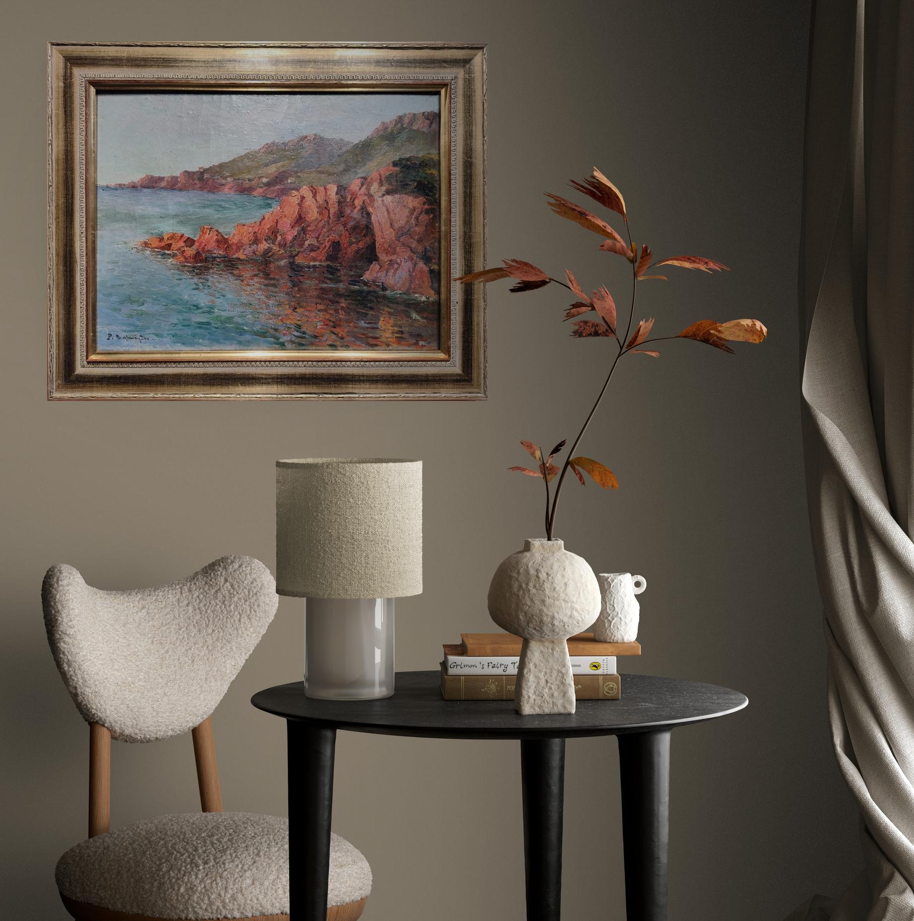 Calanche rock formations of Corsica, oil on canvas by Paul Justin Marcel Balmigè - Other Art Style Painting by Paul Justin Marcel Balmigère 