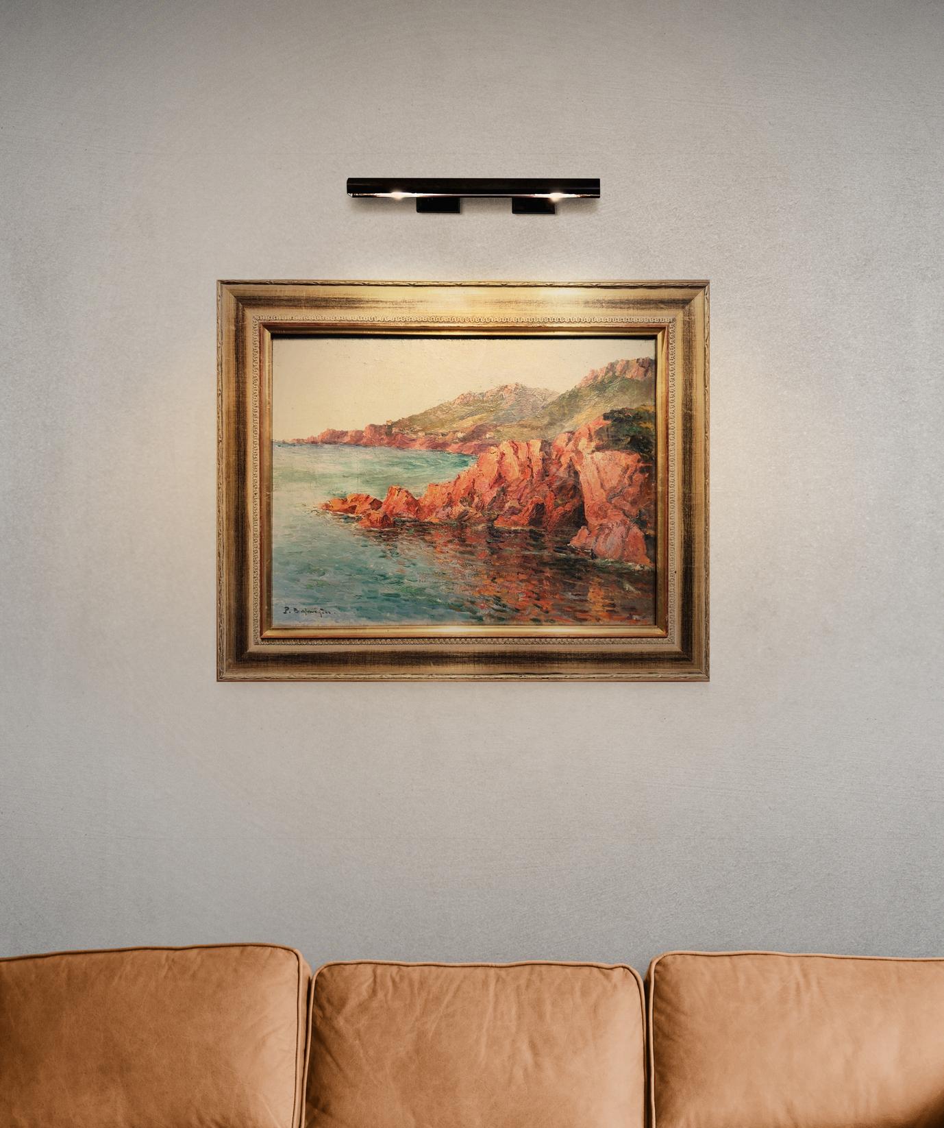 Calanche rock formations of Corsica, oil on canvas by Paul Justin Marcel Balmigè For Sale 2