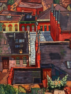 Paul K. Smith Central City, Colorado, circa 1950 Mid-Century Modern Oil