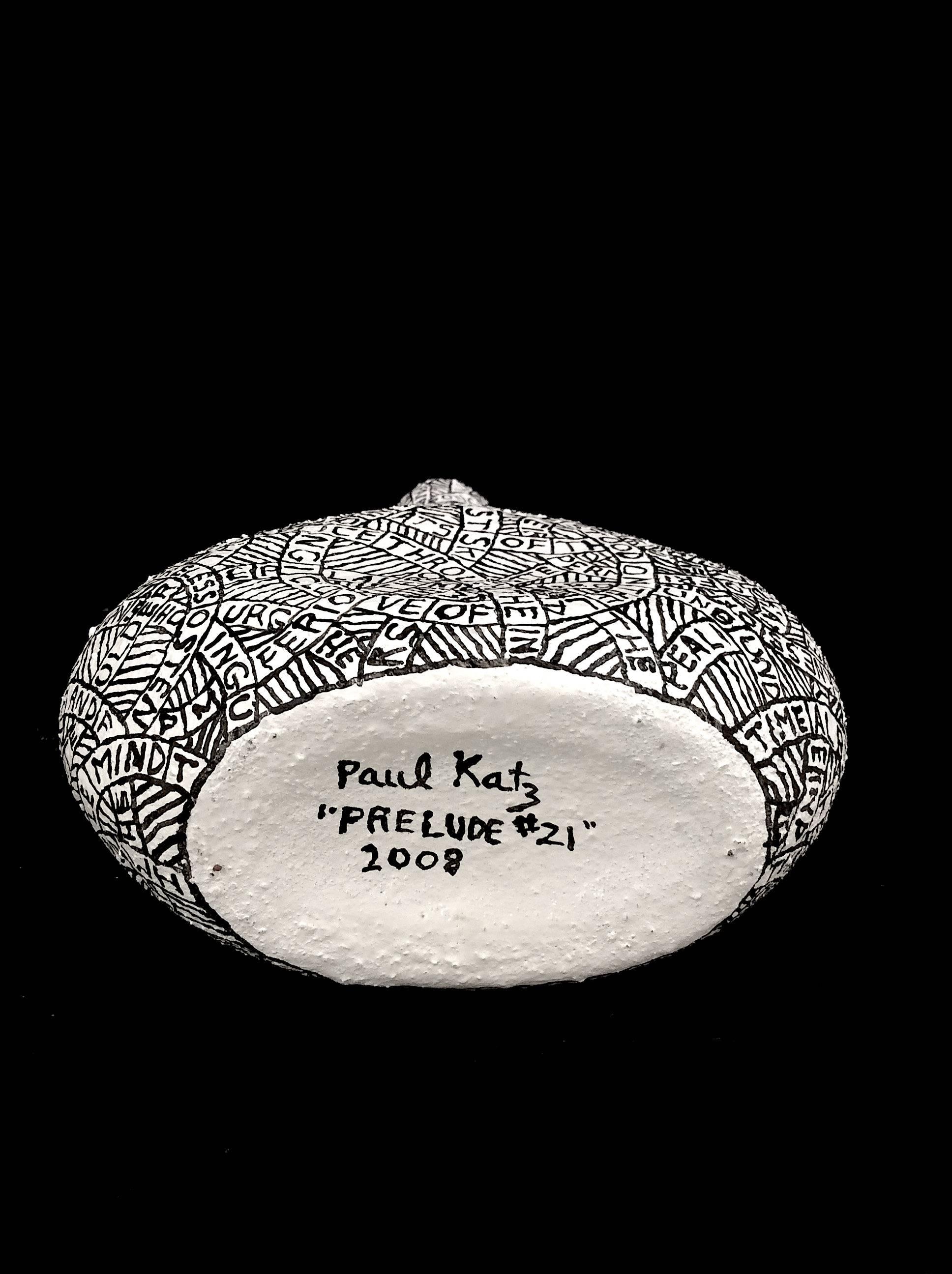 Prelude No. 21 (Black and White Plaster and Found Object Sculpture) 2
