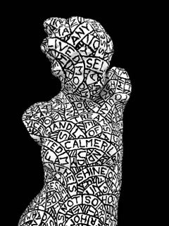 Prelude No. 261 (Black and White Plaster and Found Object Sculpture)