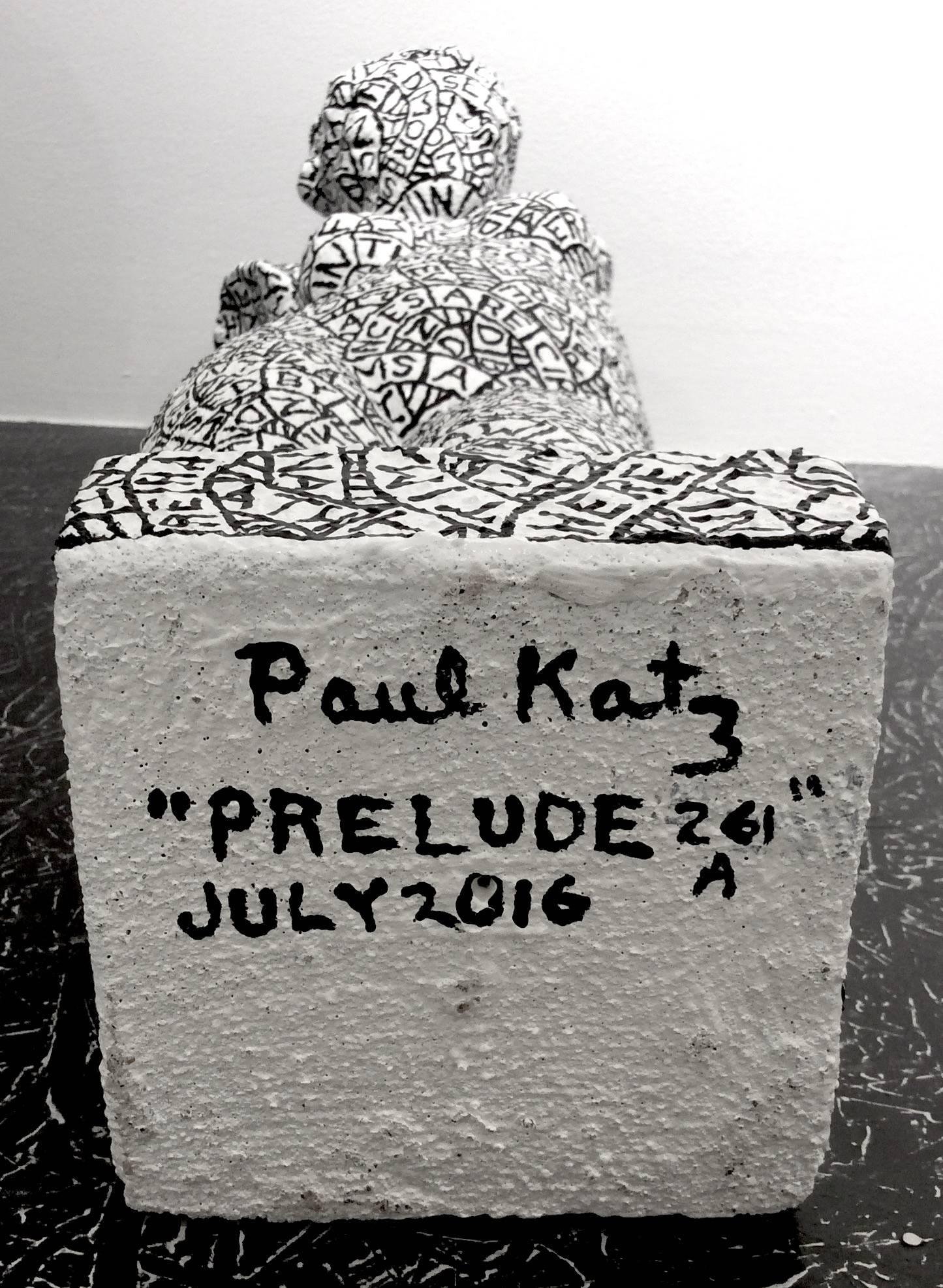 Prelude No. 261 (Black and White Plaster and Found Object Sculpture) 2