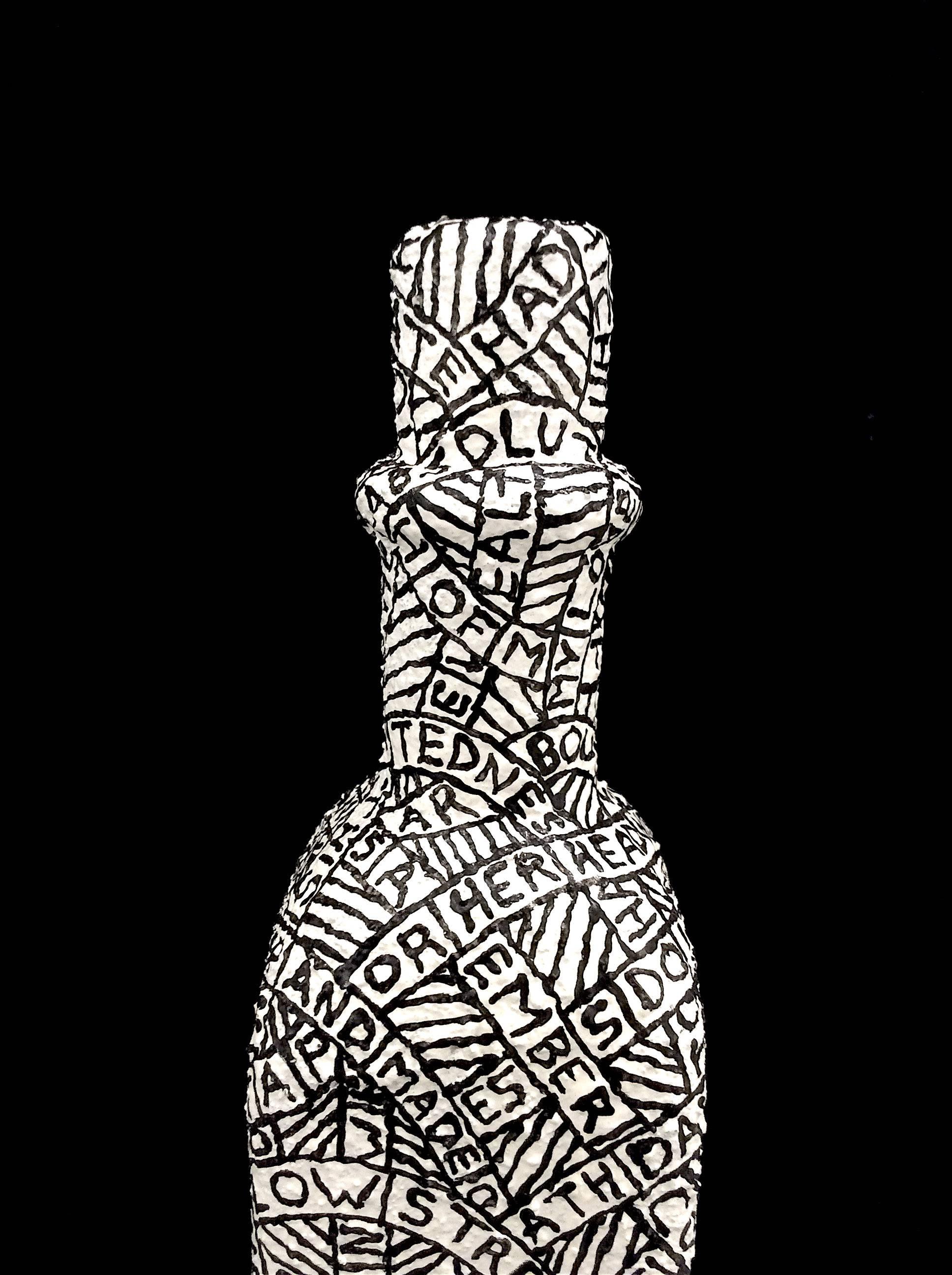 black and white sculpture