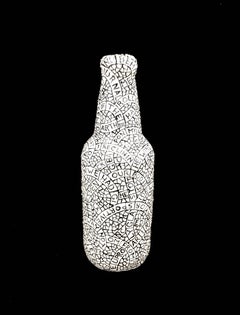 Prelude No. 3 (Black and White Plaster and Found Object Sculpture)