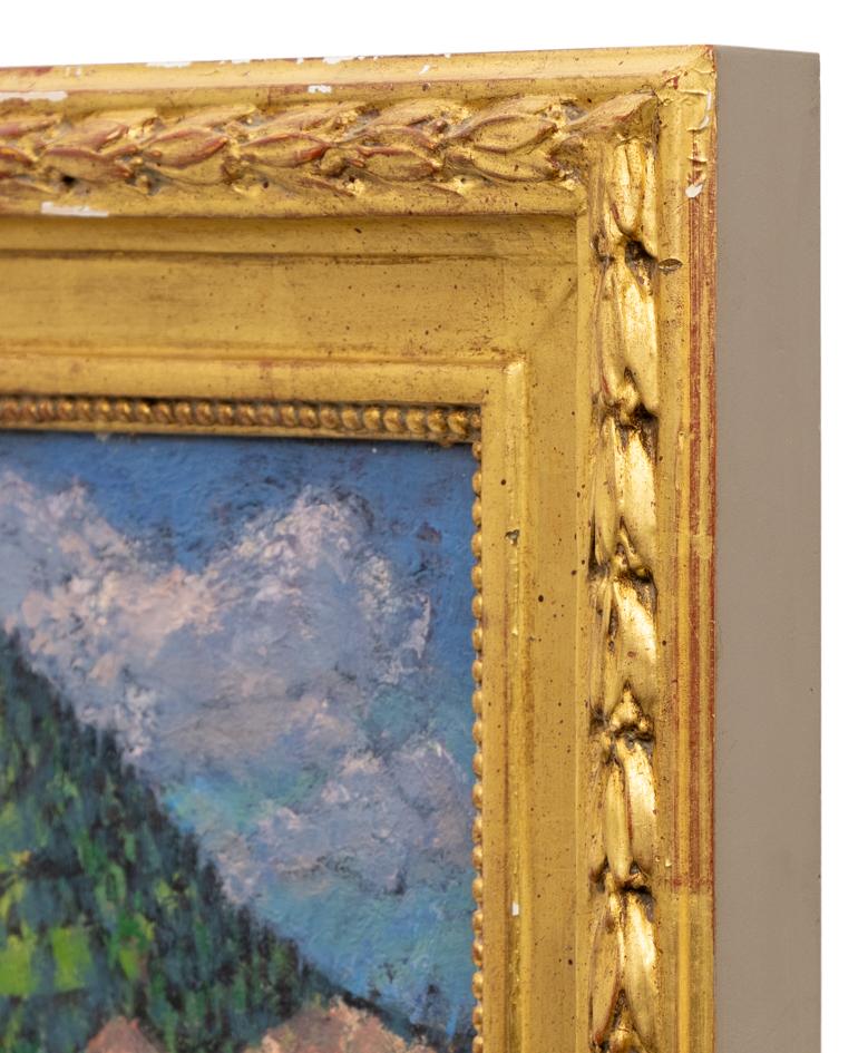 Este cautivador paisaje de montaña original del talentoso Paul K. Smith da vida a la belleza y el encanto histórico del patrimonio minero de Colorado. Pintada en los años 1930-1950, la obra representa probablemente uno de los emblemáticos pueblos