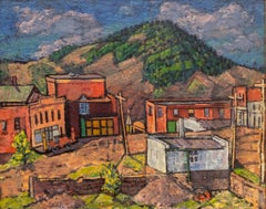 Colorado Mining Town, Early Sunday Morning - Modernist Mountain Landscape