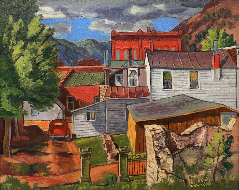 Paul Kauvar Smith Colorado, American Modern 1940s Oil Painting, American Scene For