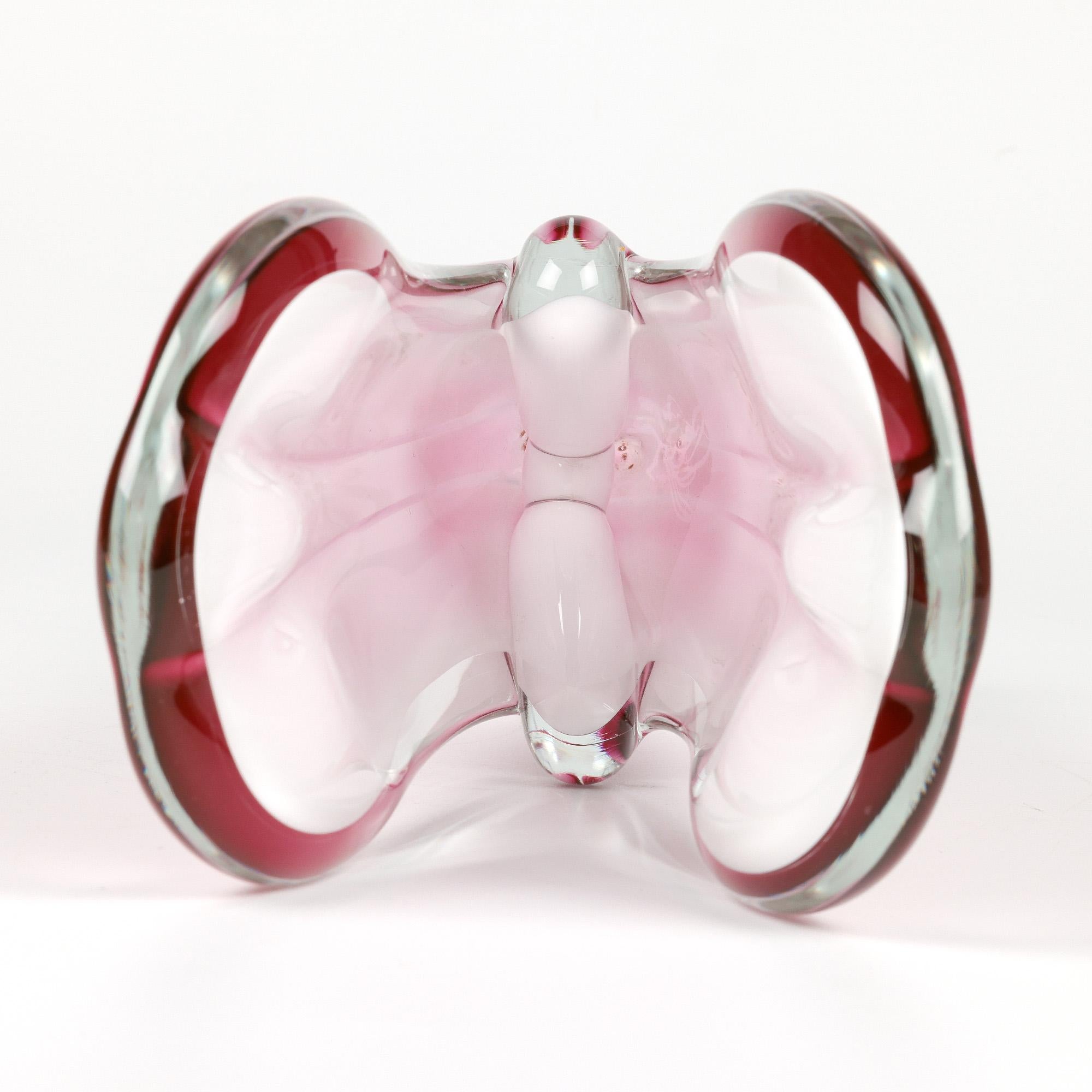 Paul Kedelv Flygsfors Glass Coquille Fantasia Jarrón de Swedish art glass en venta 2