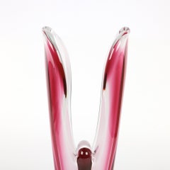 Paul Kedelv Flygsfors Glass Coquille Fantasia Vaso in vetro Swedish Art Glass